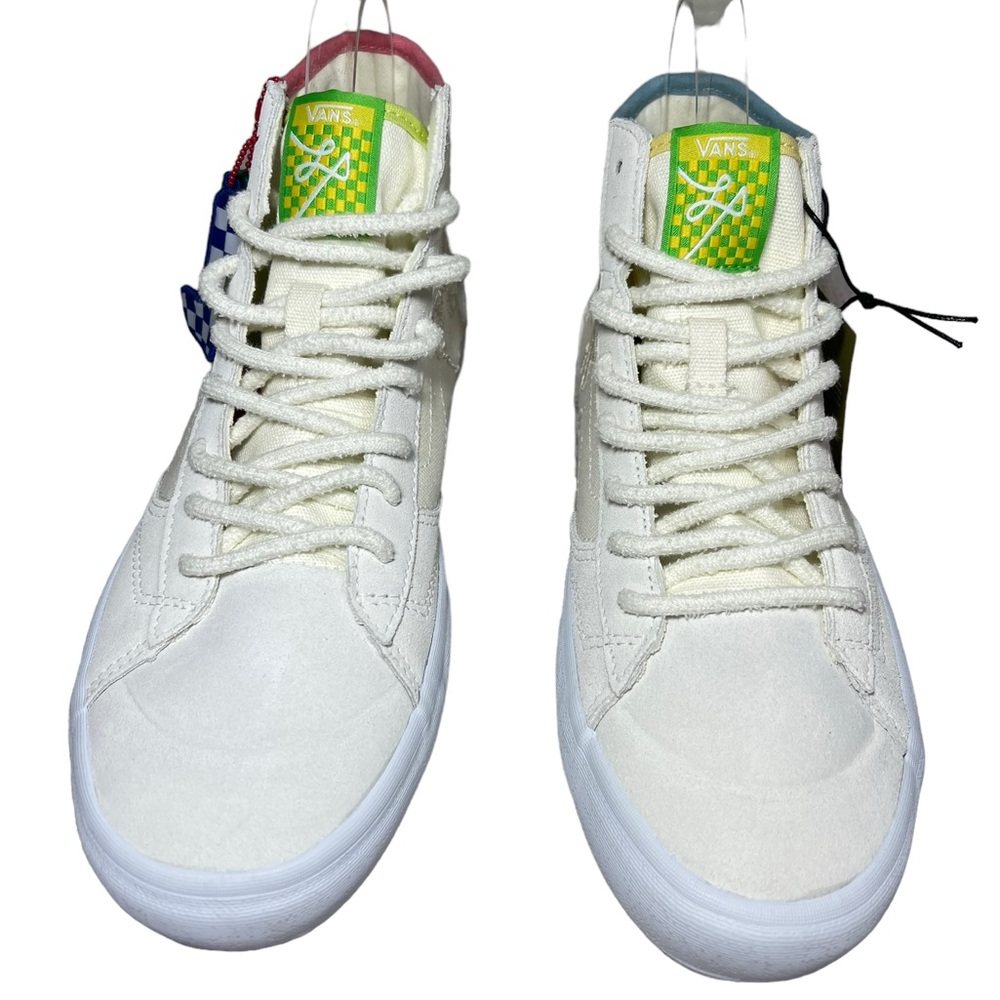 VANS Sk8-Hi High Top White Sneakers SESAME STREET Suede Canvas New Rare - Picture 4 of 16